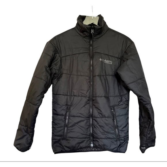 Men's Columbia Titanium Omni-Heat Interchange Black Puffer Jacket S - Picture 1 of 13